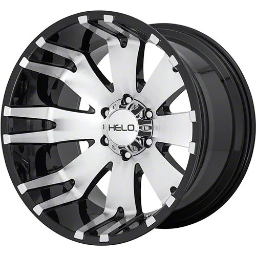 HELO HE917 Gloss Black Machined 6-Lug Wheel; 20x9; 0mm Offset (15-20 F-150)