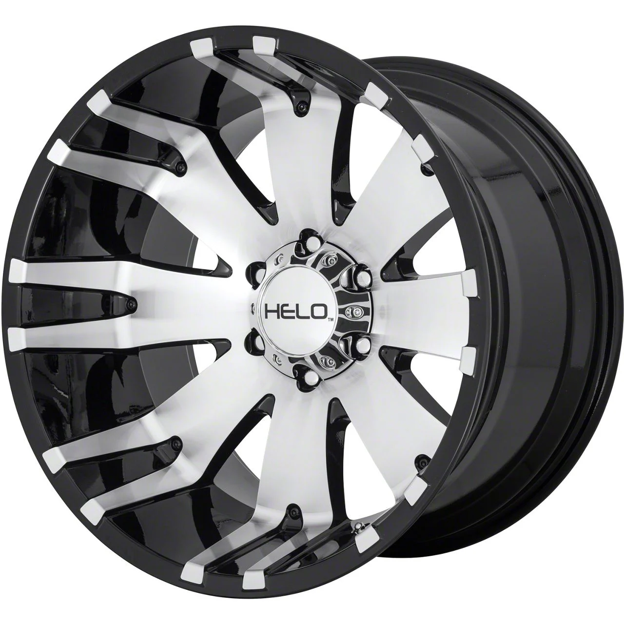 HELO HE917 Gloss Black Machined 6-Lug Wheel; 20x9; 18mm Offset (15-20 F-150)