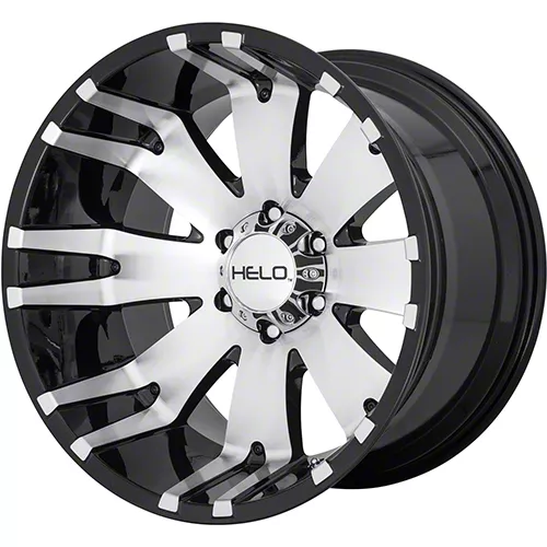 HELO HE917 Gloss Black Machined 6-Lug Wheel; 20x9; 0mm Offset (21-26 F-150)