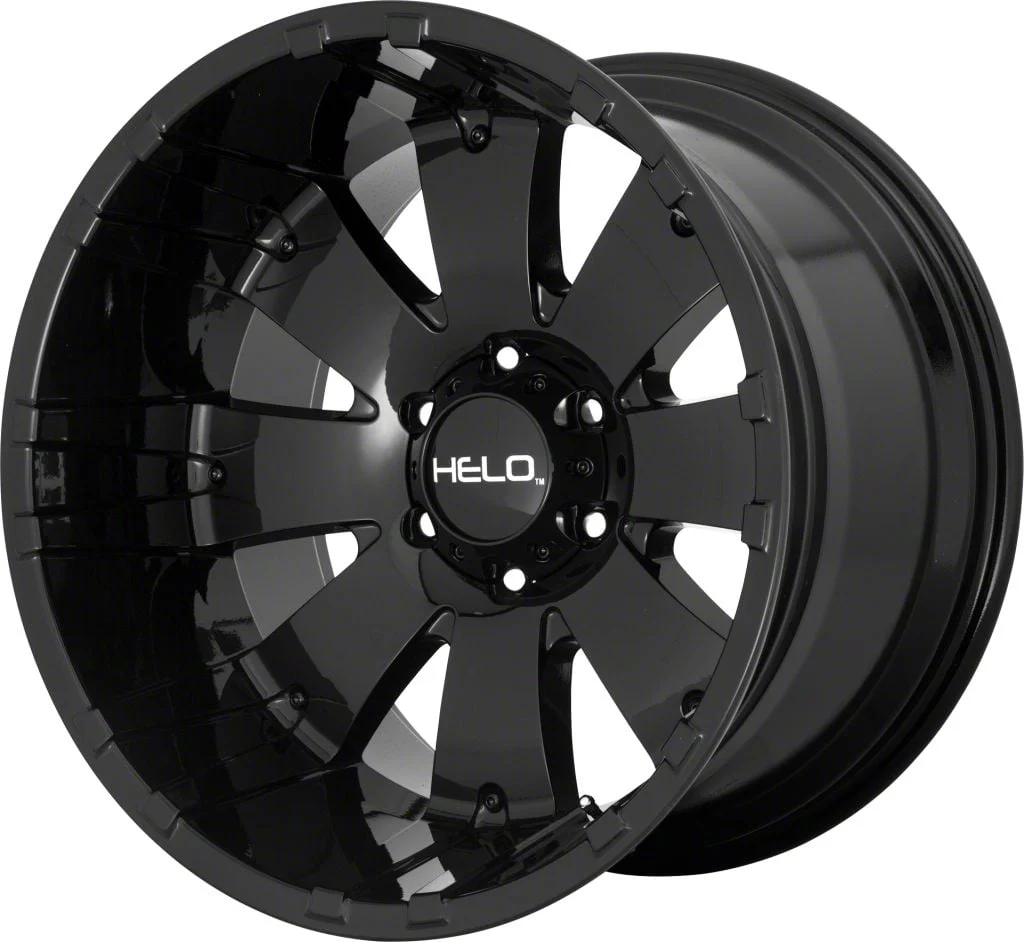 HELO HE917 Gloss Black Machined 8-Lug Wheel; 20x10; -18mm Offset (17-22 F-350 Super Duty SRW)