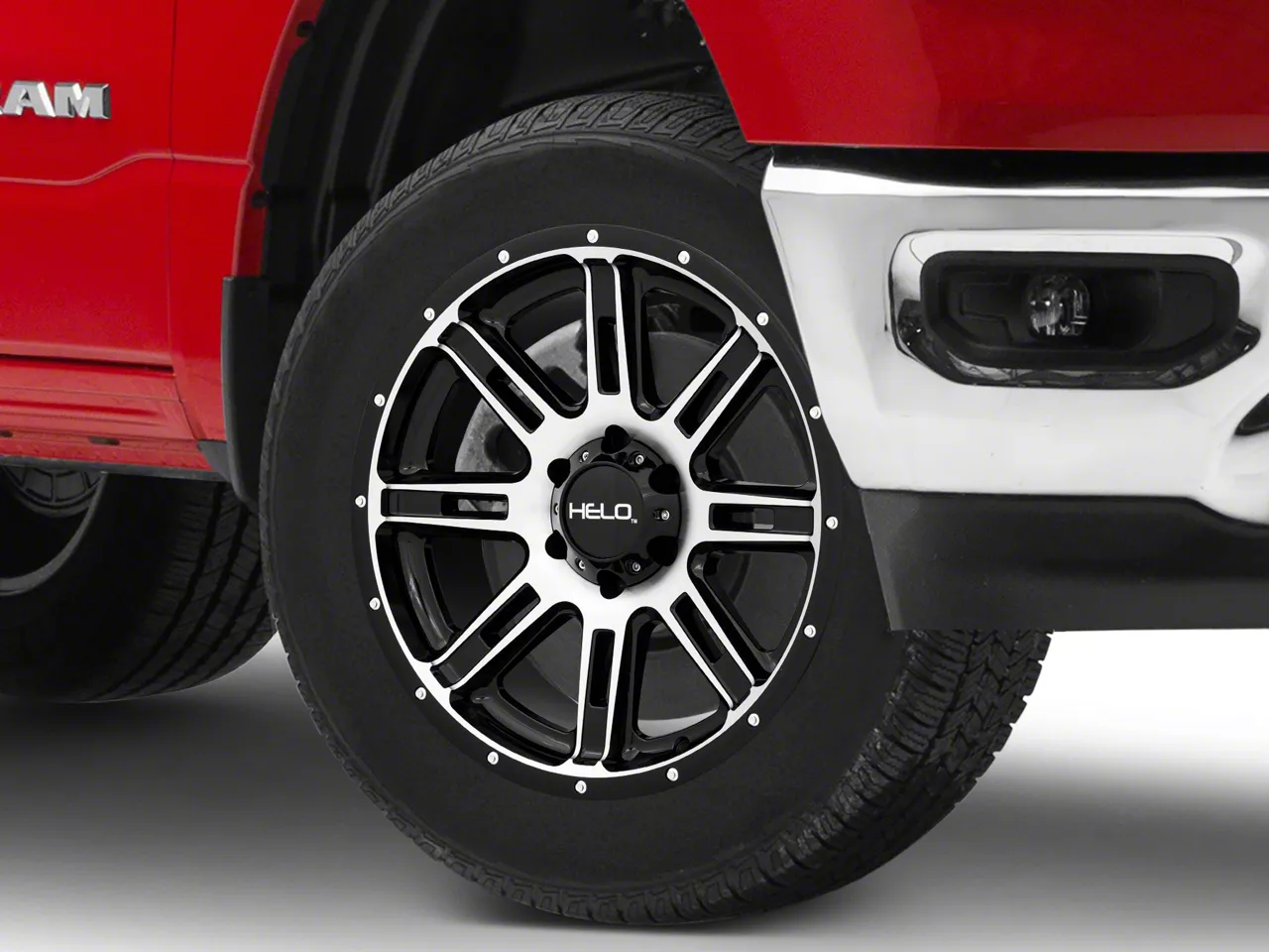 HELO HE900 Gloss Black Machined 6-Lug Wheel; 20x9; 0mm Offset (19-26 RAM 1500)