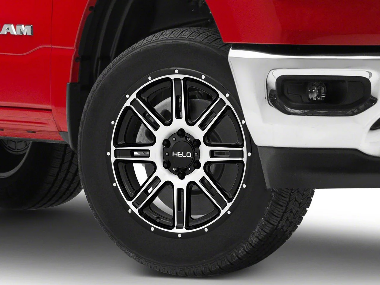 HELO HE900 Gloss Black Machined 6-Lug Wheel; 20x9; 18mm Offset (19-26 RAM 1500)