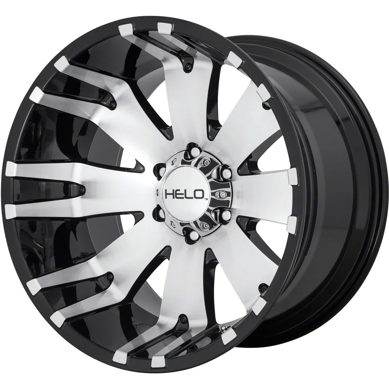 HELO HE917 Gloss Black Machined 6-Lug Wheel; 20x10; -18mm Offset (19-26 RAM 1500)