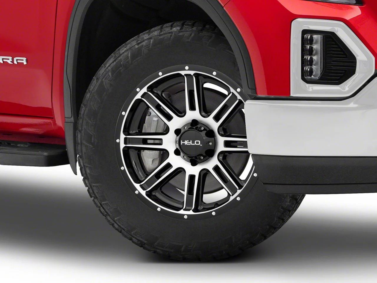 HELO HE900 Gloss Black Machined 6-Lug Wheel; 20x9; 18mm Offset (19-26 Sierra 1500)