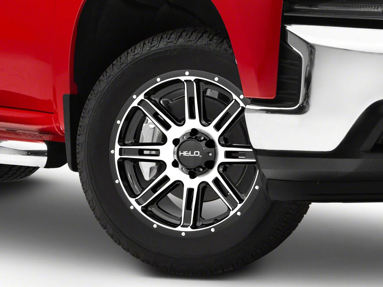HELO HE900 Gloss Black Machined 6-Lug Wheel; 20x9; 0mm Offset (19-26 Silverado 1500)