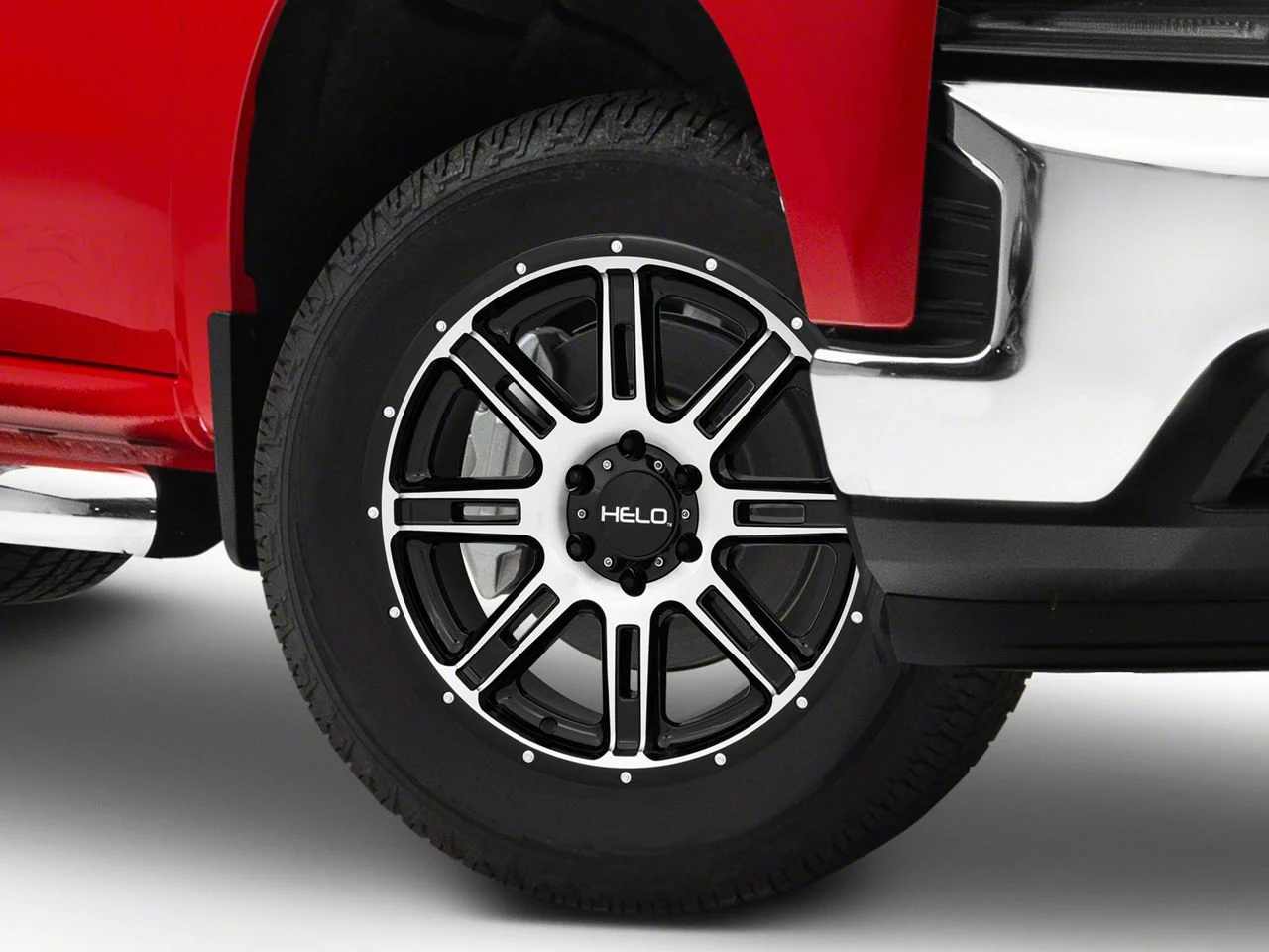 HELO HE900 Gloss Black Machined 6-Lug Wheel; 20x9; 18mm Offset (19-26 Silverado 1500)