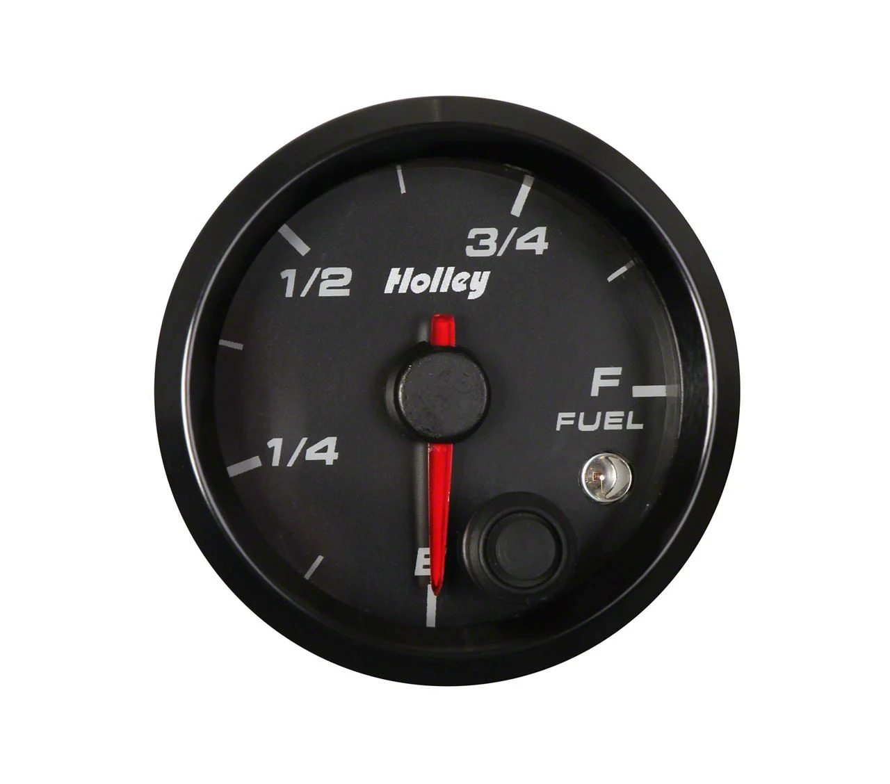 Holley 2-1/16-Inch Analog Style Fuel Level Gauge; Black (Universal; Some Adaptation May Be Required)