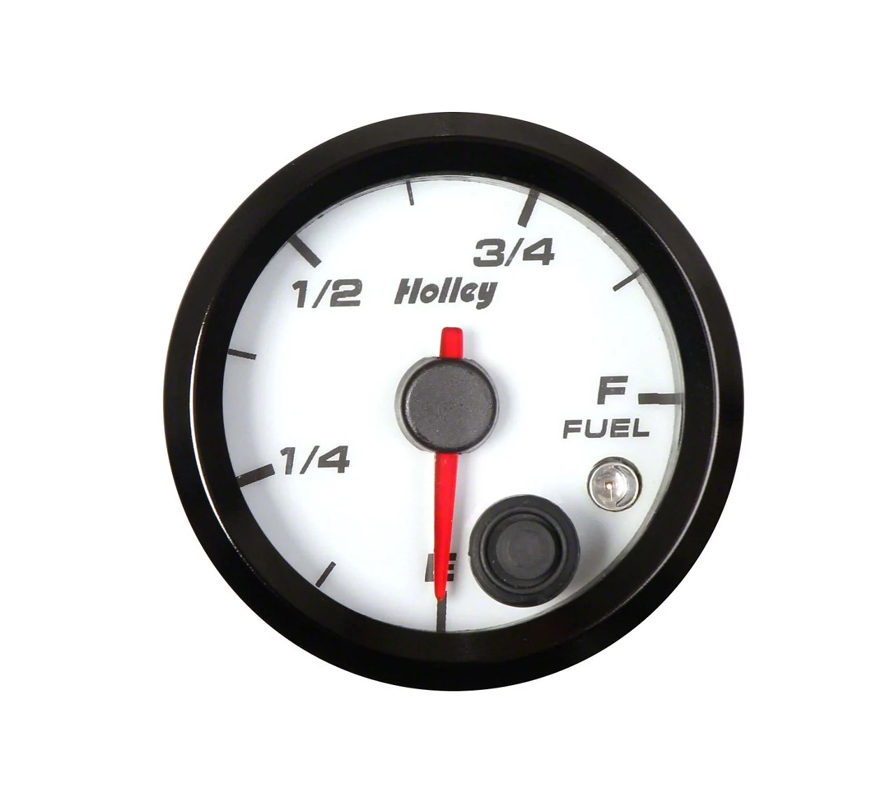 Holley 2-1/16-Inch Analog Style Fuel Level Gauge; White (Universal; Some Adaptation May Be Required)