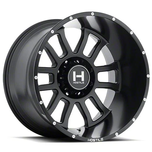 Hostile Gauntlet Asphalt 8-Lug Wheel; 22x10; -25mm Offset (11-16 F-350 Super Duty SRW)