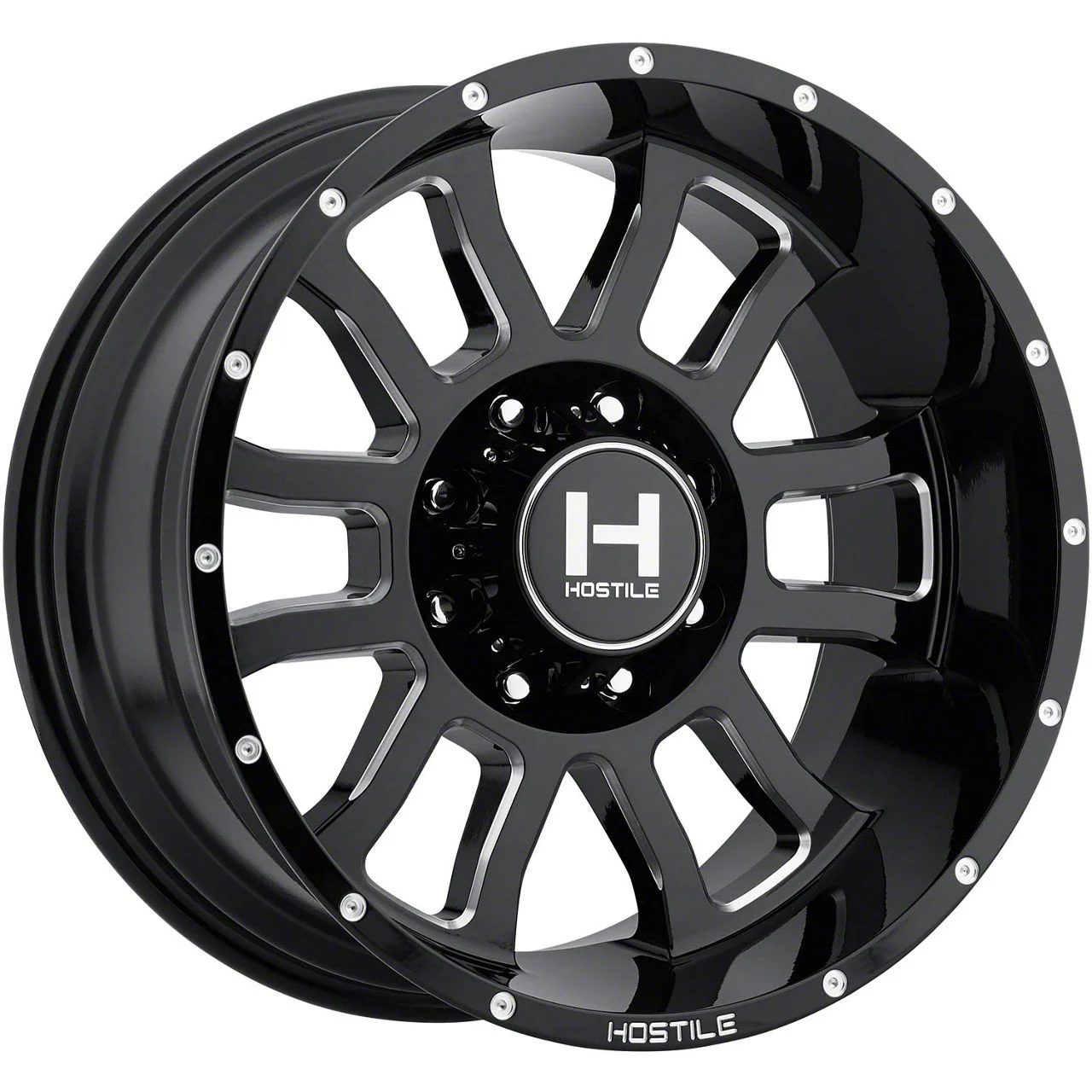 Hostile Gauntlet Blade Cut 8-Lug Wheel; 20x10; -19mm Offset (11-16 F-350 Super Duty SRW)