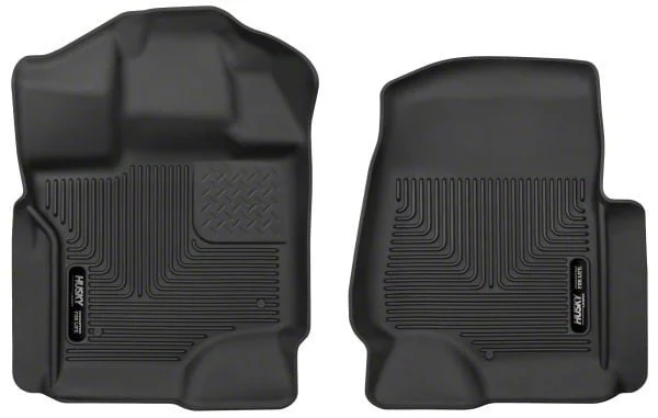 Husky Liners X-Act Contour Front Floor Liners; Black (17-22 F-350 Super Duty SuperCab, SuperCrew w/ Carpet Floors)