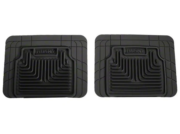 Husky Liners Heavy Duty Second Seat Floor Mats; Black (07-13 Sierra 1500 Extended Cab, Crew Cab)