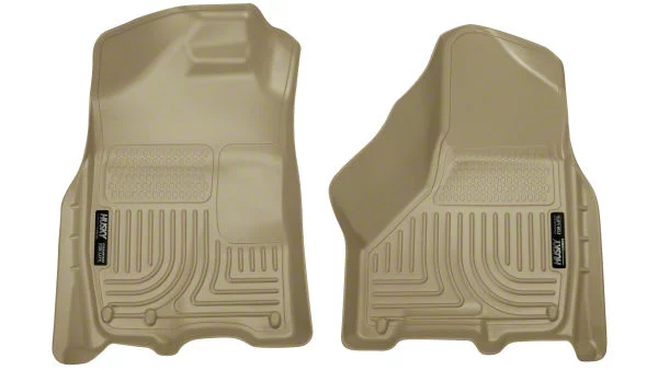 Husky Liners WeatherBeater Front Floor Liners; Tan (10-18 RAM 2500 Crew Cab, Mega Cab)