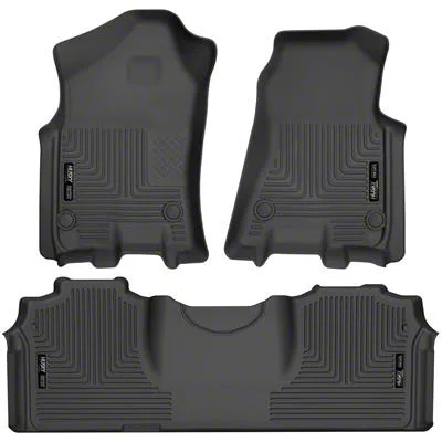 Husky Liners WeatherBeater Front and Second Seat Floor Liners; Black (19-26 RAM 2500 Mega Cab)