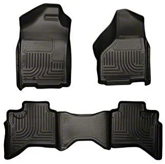 Husky Liners WeatherBeater Front and Second Seat Floor Liners; Black (03-09 RAM 2500 Quad Cab)
