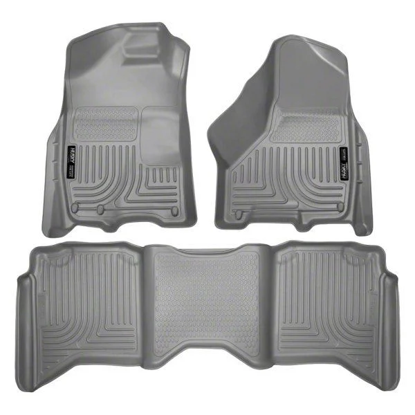 Husky Liners WeatherBeater Front and Second Seat Floor Liners; Gray (10-18 RAM 2500 Crew Cab)