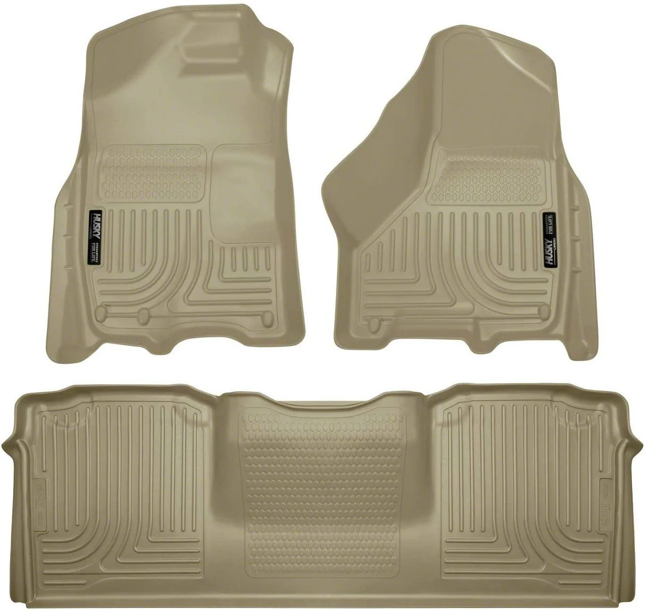 Husky Liners WeatherBeater Front and Second Seat Floor Liners; Tan (10-18 RAM 3500 Mega Cab)