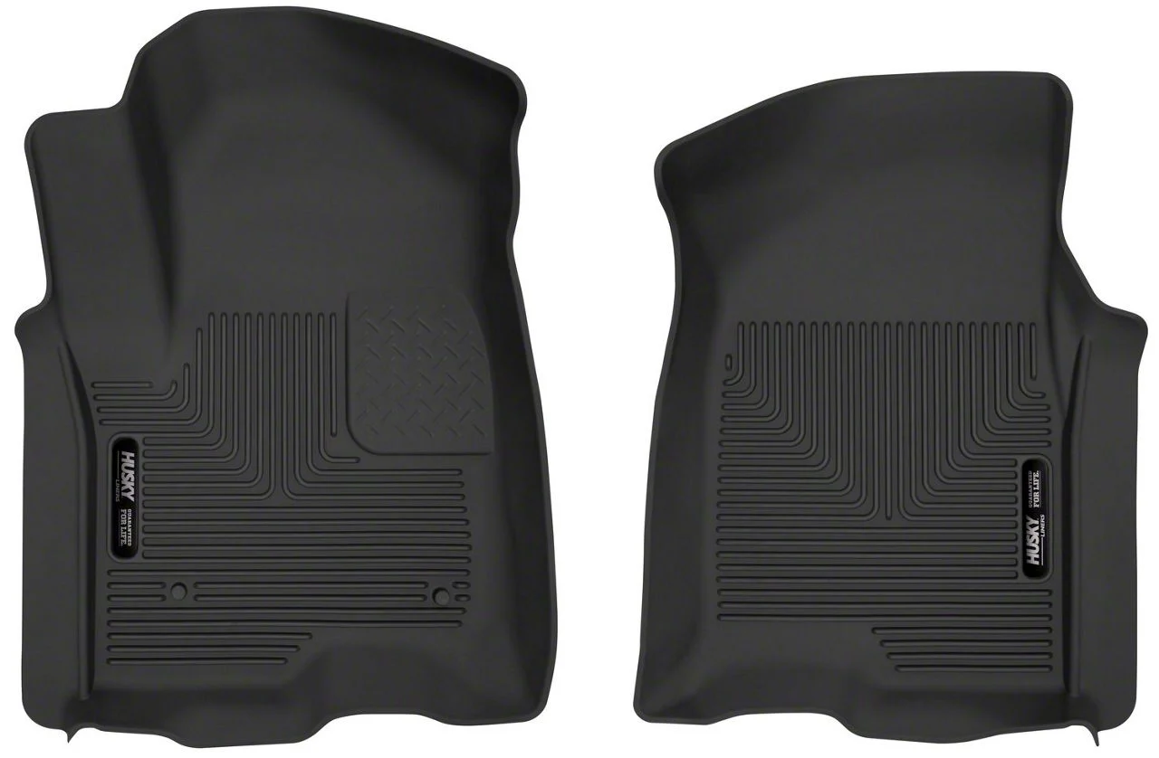 Husky Liners X-Act Contour Second Seat Floor Liner; Black (19-26 Sierra 1500 Crew Cab)