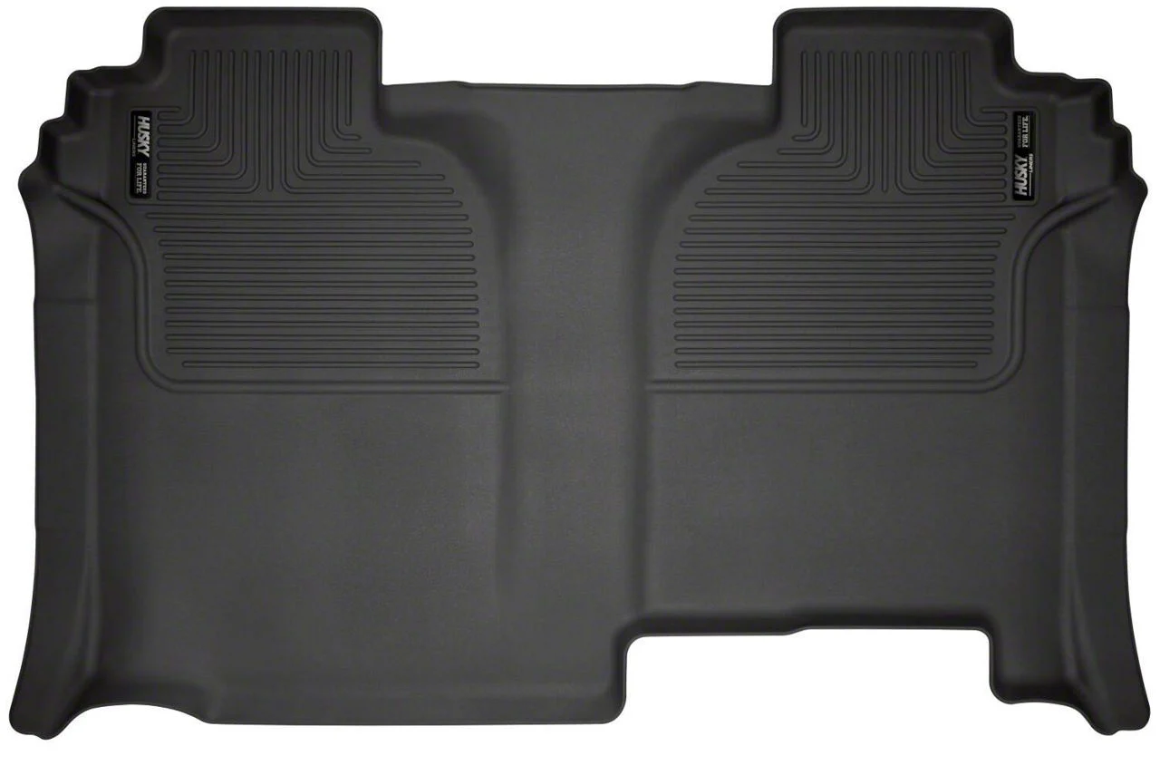 Husky Liners X-Act Contour Second Seat Floor Liner; Black (19-26 Silverado 1500 Crew Cab w/o Factory Storage Box)