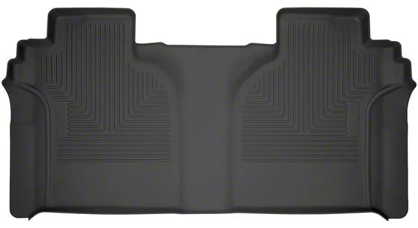 Husky Liners WeatherBeater Second Seat Floor Liner; Black (19-26 Sierra 1500 Crew Cab)