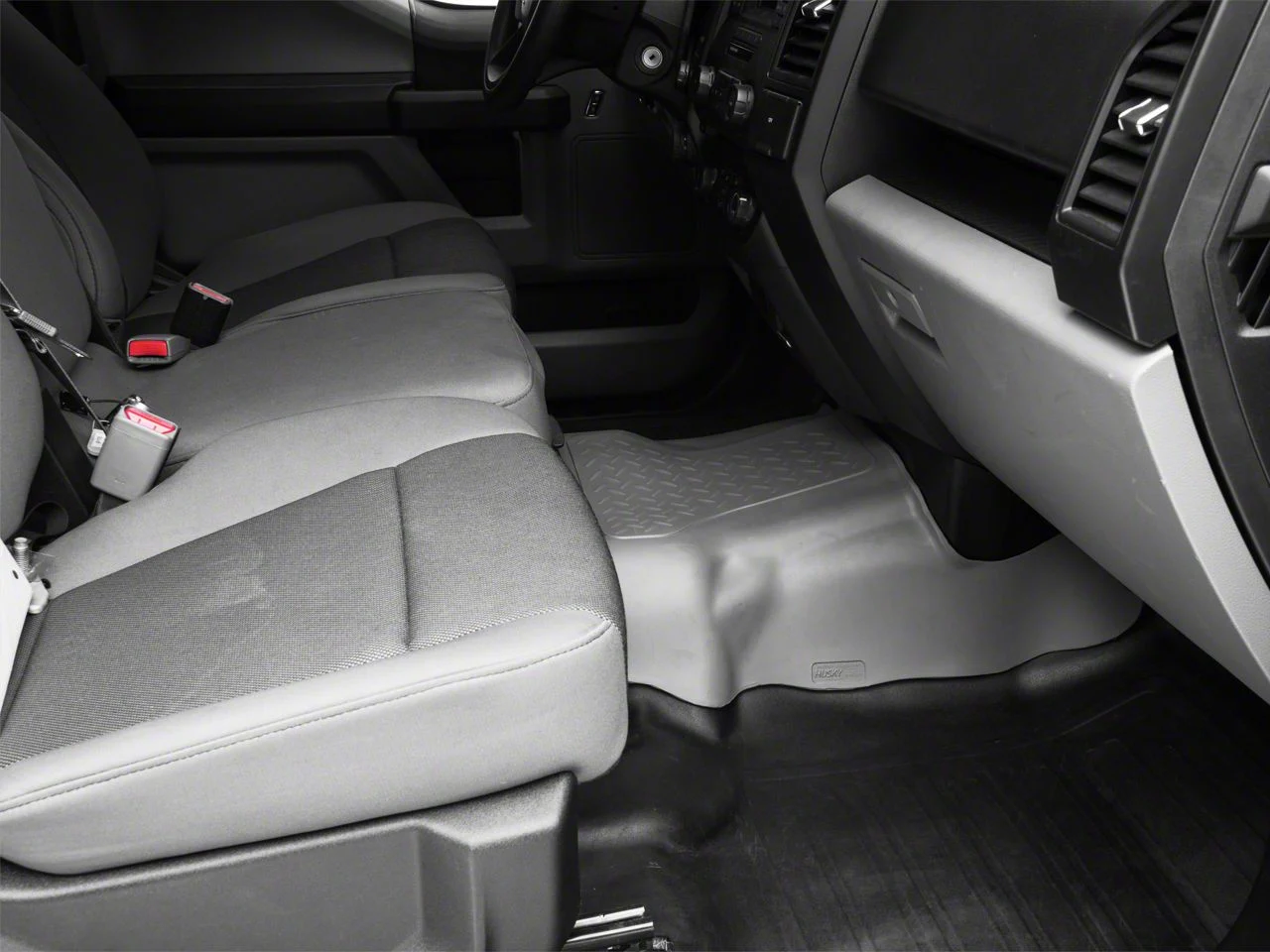 Husky Liners WeatherBeater Center Hump Floor Liner; Gray (15-24 F-150 SuperCab, SuperCrew)