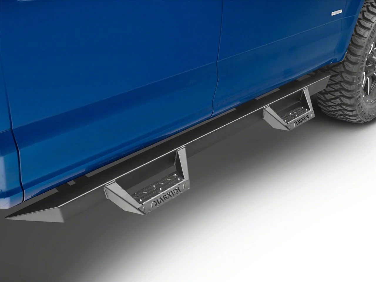 Magnum RT Steps & Bumpers RT Drop Side Step Bars; Black Textured (15-26 F-150 SuperCab, SuperCrew)