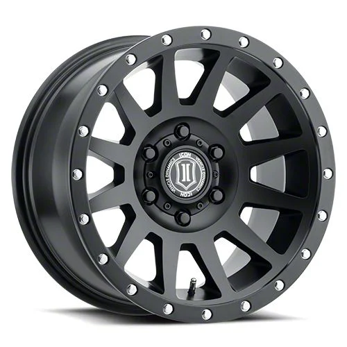 ICON Alloys Compression Satin Black 6-Lug Wheel; 20x10; -19mm Offset (15-20 Tahoe)
