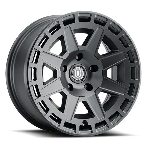ICON Alloys Compass Satin Black 6-Lug Wheel; 17x8.5; 0mm Offset (21-26 Tahoe)