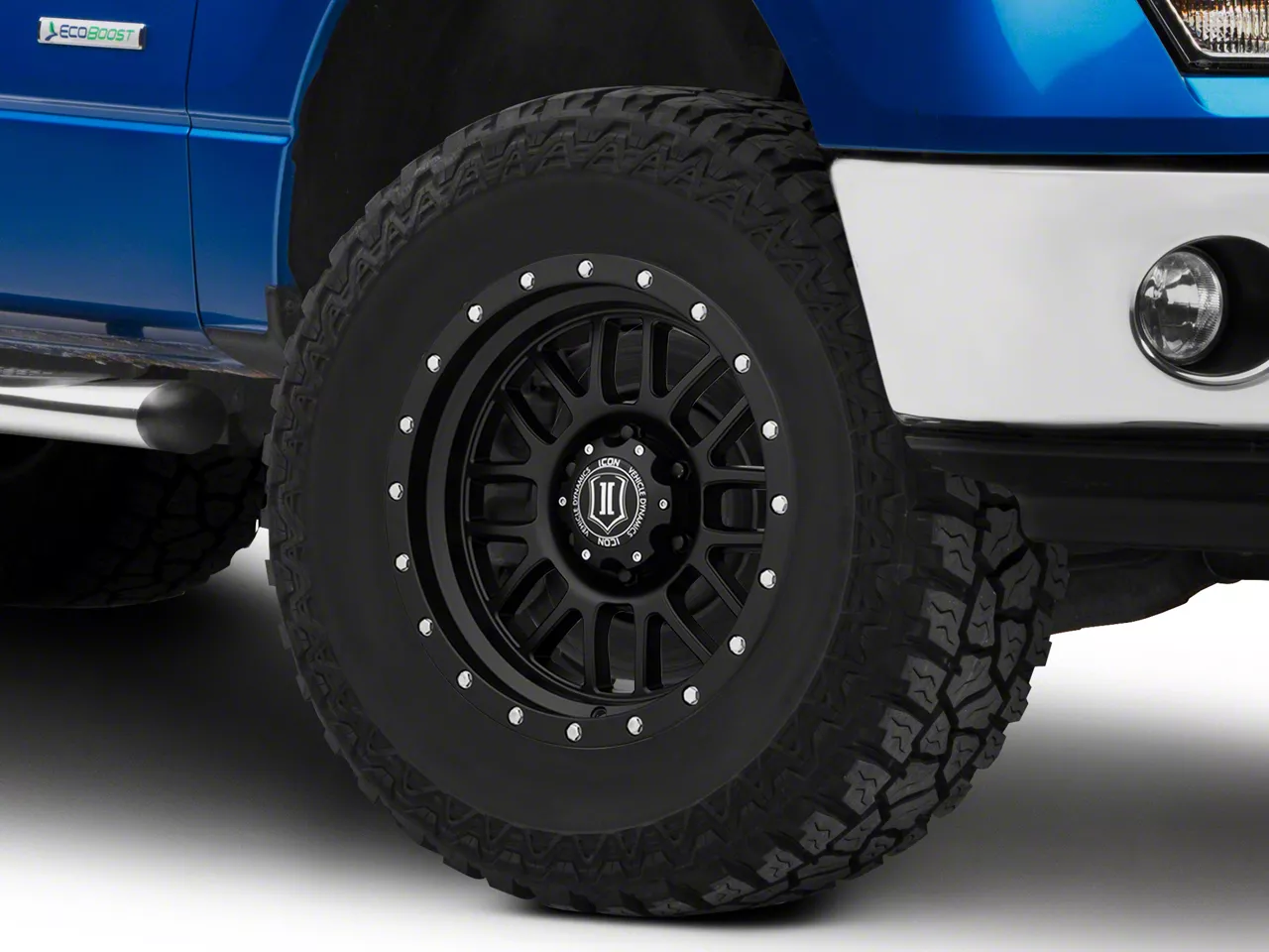 ICON Alloys Alpha Satin Black 6-Lug Wheel; 17x8.5; 6mm Offset (09-14 F-150)