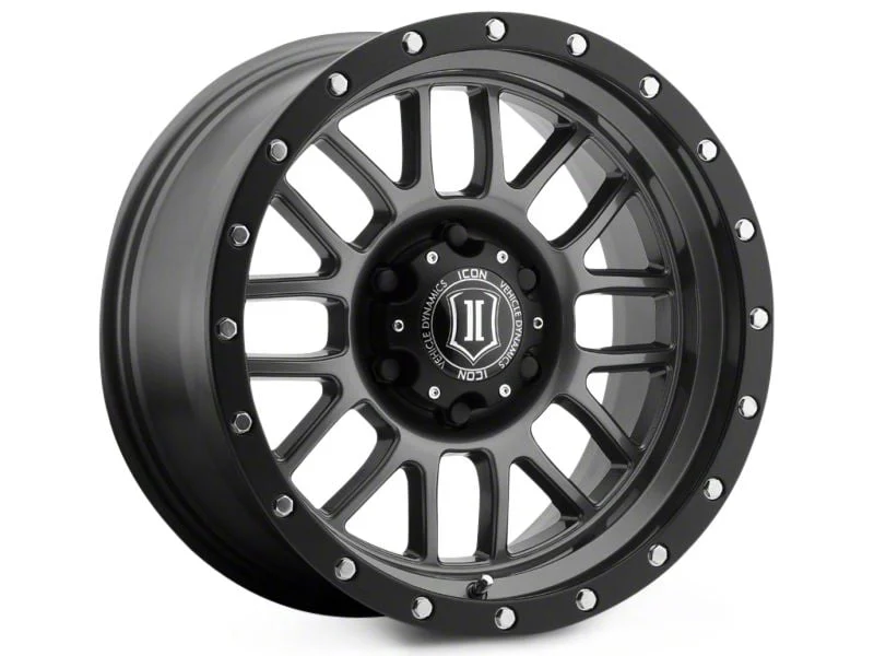 ICON Alloys Alpha Gunmetal 6-Lug Wheel; 17x8.5; 0mm Offset (19-23 Ranger)