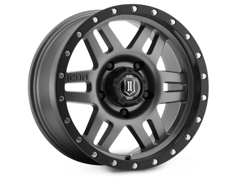 ICON Alloys Six Speed Gunmetal 6-Lug Wheel; 17x8.5; 0mm Offset (07-13 Silverado 1500)