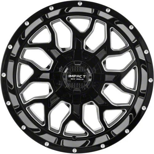 Impact Wheels 813 Gloss Black Milled 6-Lug Wheel; 20x10; -12mm Offset (15-20 Tahoe)