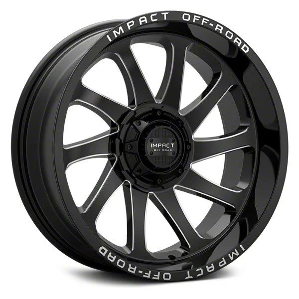 Impact Wheels 825 Gloss Black Milled 6-Lug Wheel; 20x10; -12mm Offset (15-20 Tahoe)
