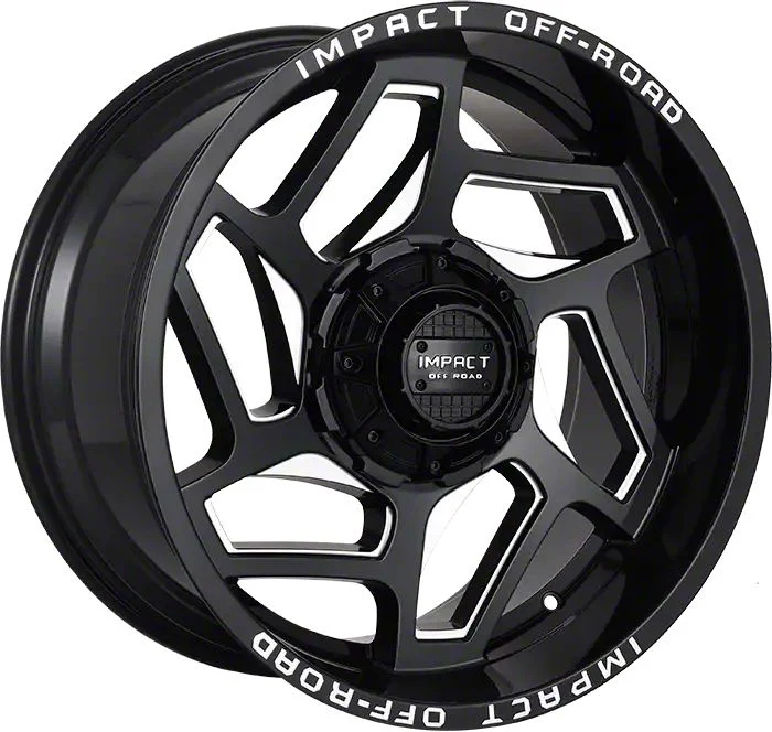Impact Wheels 826 Gloss Black Milled 6-Lug Wheel; 22x12; -44mm Offset (15-20 Tahoe)