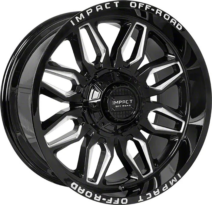 Impact Wheels 827 Gloss Black Milled 6-Lug Wheel; 20x10; -12mm Offset (15-20 Tahoe)