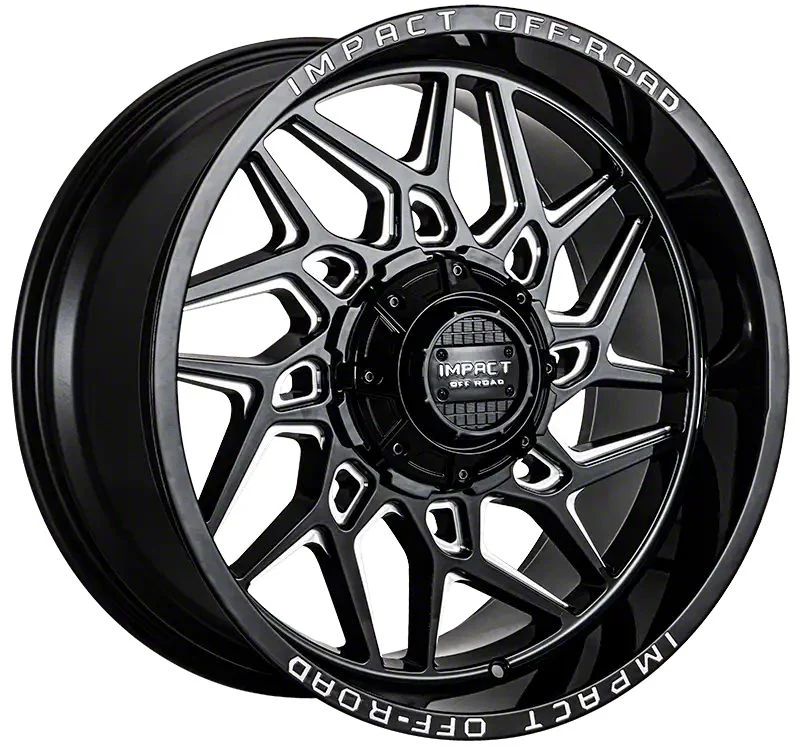 Impact Wheels 829 Gloss Black Milled 6-Lug Wheel; 20x10; -12mm Offset (15-20 Tahoe)