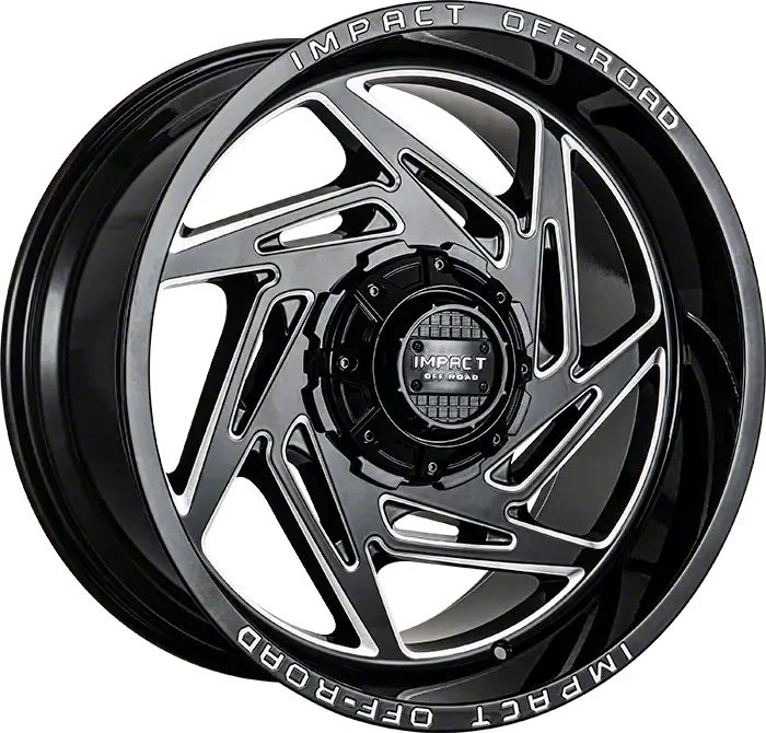 Impact Wheels 830 Gloss Black Milled 6-Lug Wheel; 22x12; -44mm Offset (15-20 Tahoe)