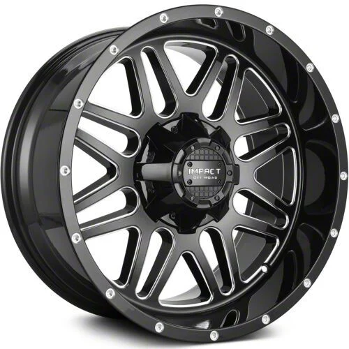 Impact Wheels 806 Gloss Black Milled 6-Lug Wheel; 20x10; -12mm Offset (21-26 Tahoe)