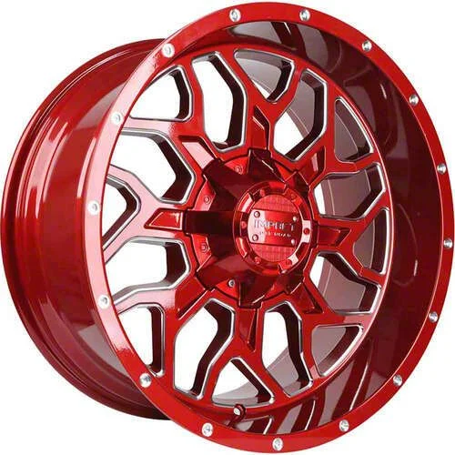 Impact Wheels 813 Red Milled 6-Lug Wheel; 20x10; -12mm Offset (21-26 Tahoe)