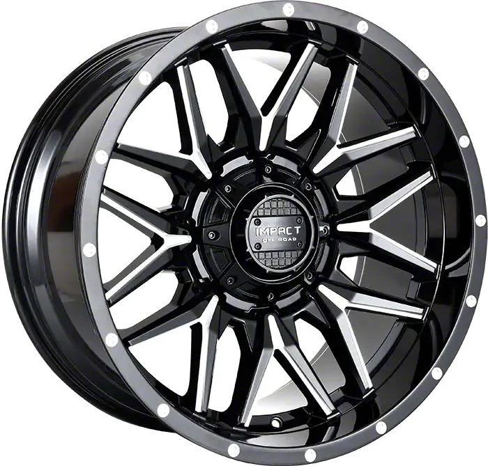 Impact Wheels 819 Gloss Black Milled 6-Lug Wheel; 18x9; 0mm Offset (21-24 Tahoe)