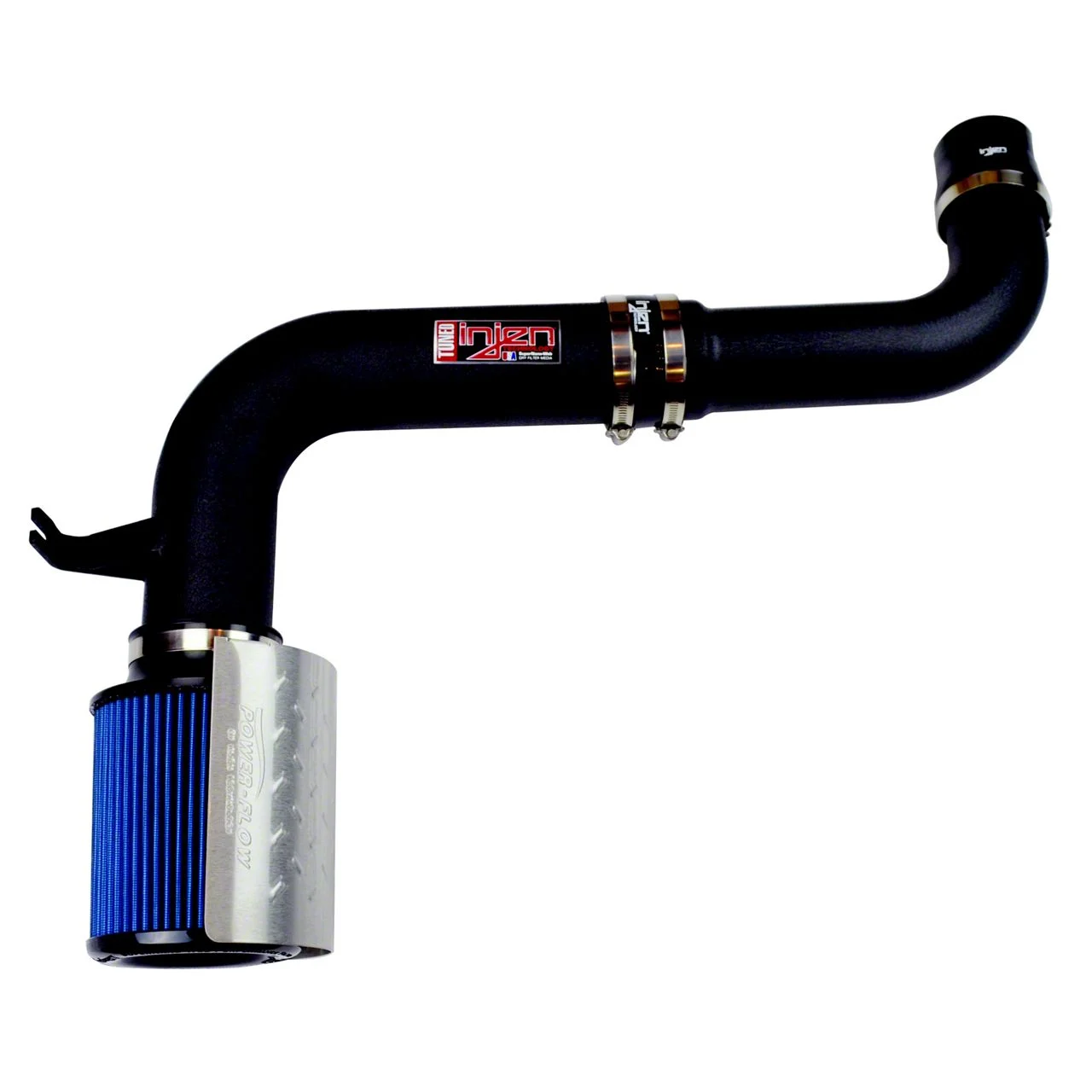Injen Power-Flow Cold Air Intake with Dry Filter; Wrinkle Black (09-11 3.7L RAM 1500)