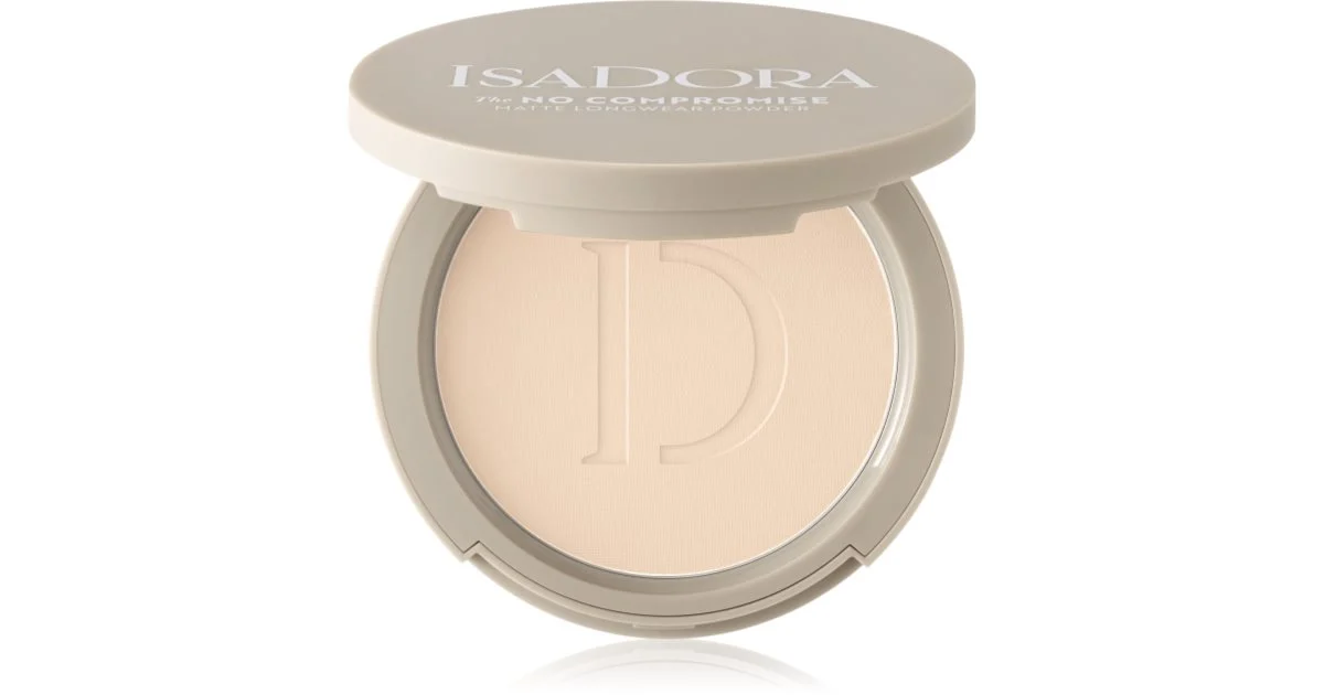 IsaDora The No Compromise cipria compatta lunga durata per un finish opaco colore 60 Neutral Porcelain 8 g