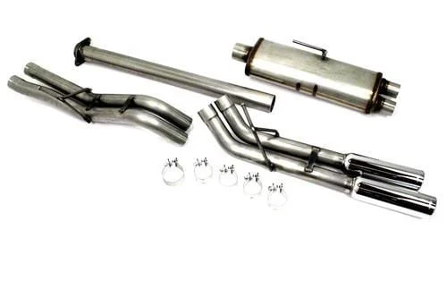 JBA Dual Exhaust System with Chrome Tips; Same Side Exit (15-20 2.7L EcoBoost F-150)