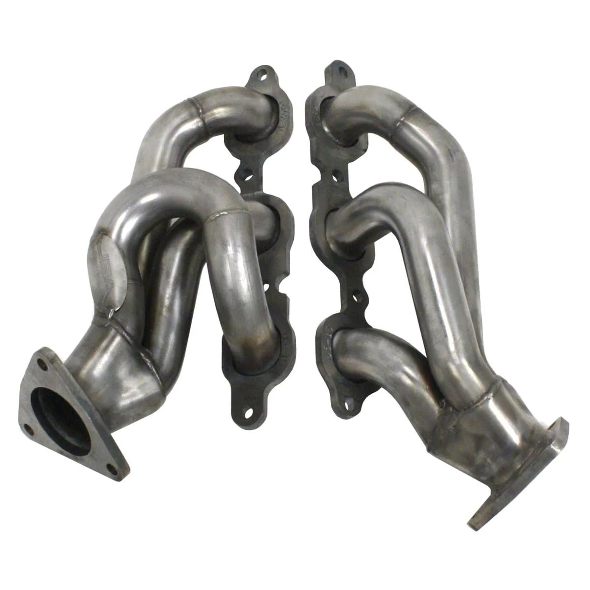 JBA 1-5/8-Inch Shorty Headers; Silver Ceramic (14-18 4.3L Sierra 1500)