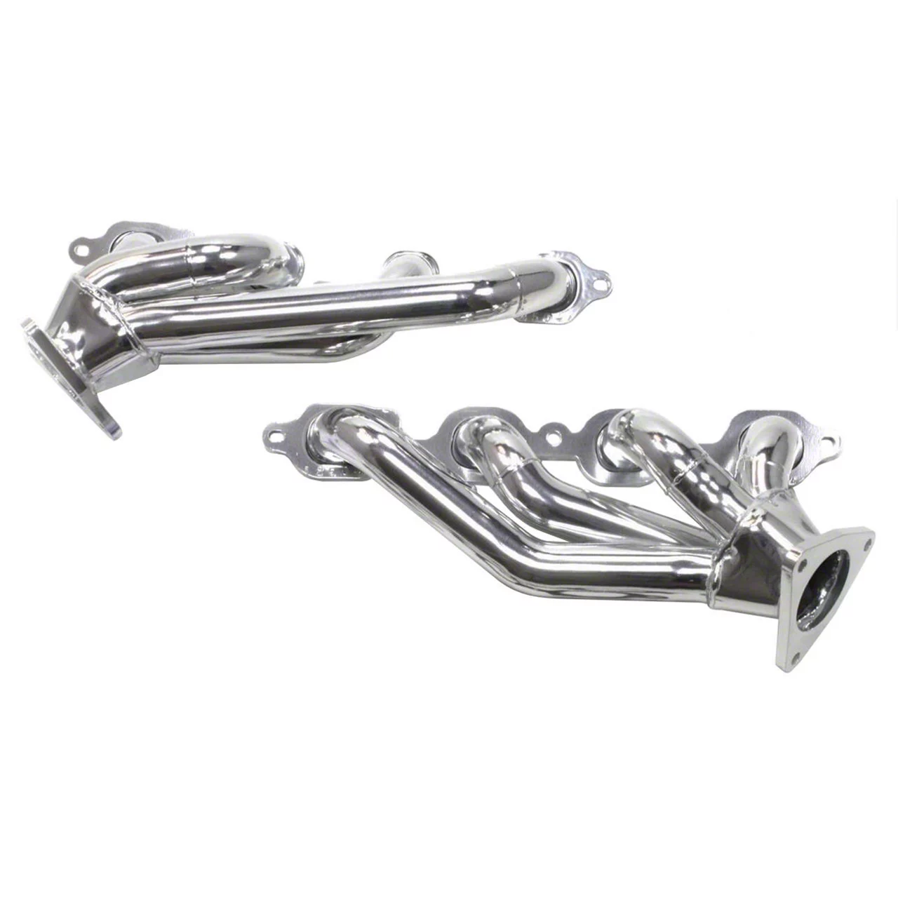 JBA 1-5/8-Inch Shorty Headers; Silver Ceramic (14-18 V8 Sierra 1500)