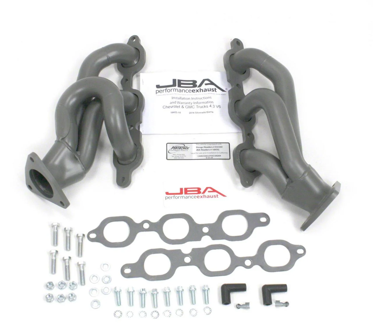 JBA 1-5/8-Inch Shorty Headers; Titanium Ceramic (14-18 4.3L Sierra 1500)