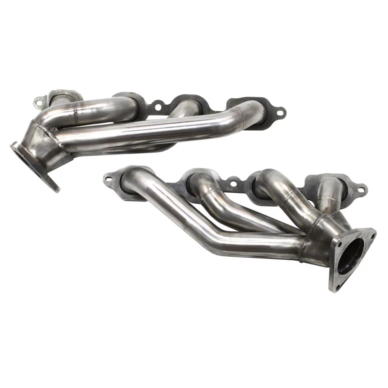 JBA 1-5/8-Inch Shorty Headers; Natural (14-18 V8 Silverado 1500)