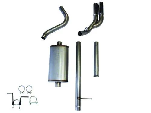 JBA Single Exhaust System with Chrome Tips; Side Exit (19-26 5.3L Silverado 1500 w/o Factory Dual Exhaust)