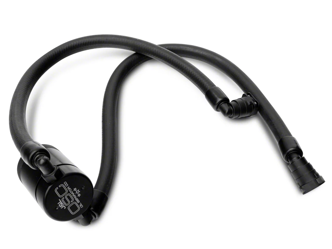 J&L 3.0 Oil Separator; Black Anodized; Passenger Side (11-26 2.7L/3.5L EcoBoost, 5.0L F-150)
