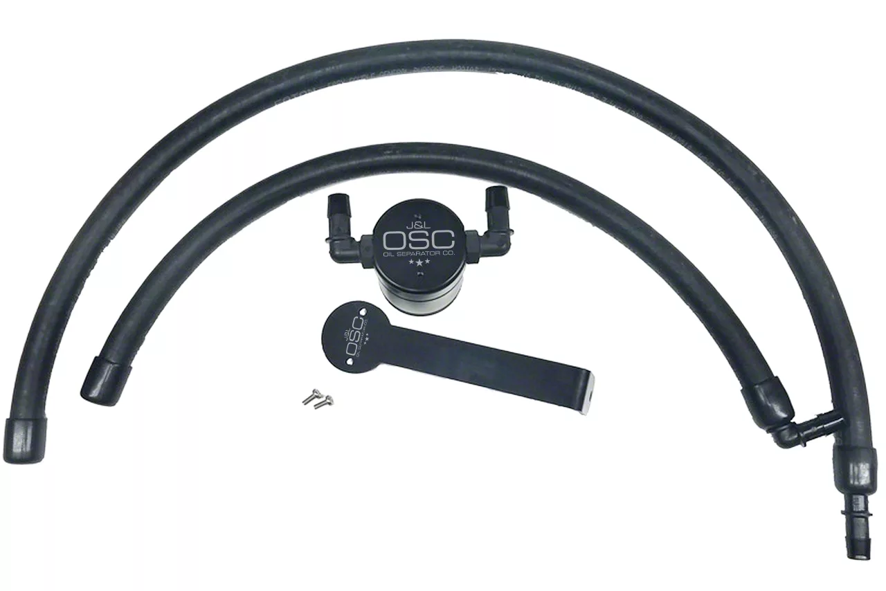 J&L 3.0 Oil Separator; Black Anodized; Passenger Side (09-18 5.7L RAM 1500)